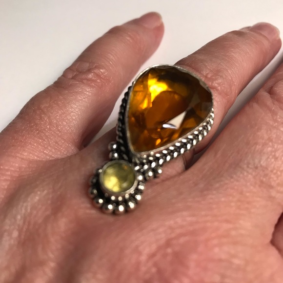Citrine 925 Sterling Silver Ring